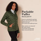 Amazon Essentials Women's Lightweight Water-Resistant Packable Puffer Jacket (Available in Plus Size)