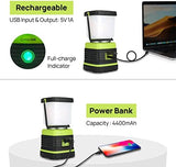 LED Camping Lantern Rechargeable, Consciot Camping Lights, 1000LM, 4 Light Modes, 4400mAh Power Bank, IPX4 Waterproof Tent Lights, Dimmable Flashlight for Emergency, Power Outages, USB Cable Included