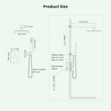 gotonovo Rainfall Bathroom Shower System Rain Shower Head and Handle Set Wall Mounted Shower Complete Combo Solid Brass Pressure Balancing Shower Mixer Valve 10 Inch Brushed Nickel