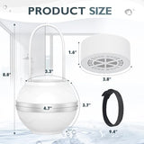 Bath Filter for Tub Faucet - 10 Stages Bath Water Filter 2,500 Gallons, Removes Contaminants & pH Balancer, Improved Skin, Hair, and Nail Condition - BPA-Free & Easy Install (White)