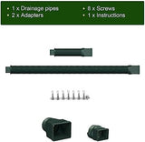 Rain Gutter Downspout Extensions, Downspout Extender for Rainwater Drainage Flexible, Down Spout Drain Extension Pipe and Extendable from 21 to 66 Inches (Green)
