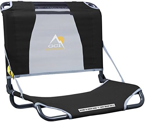 GCI Outdoor Big Comfort Wide Stadium Chair with Adjustable Backrest, Black