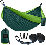 Kootek Camping Hammock 500 lbs Capacity, Portable Hammocks with Tree Straps & Attached Carry Bag, Camping Essentials Gear, Perfect for Outside Indoor Hiking Beach Backpack Travel