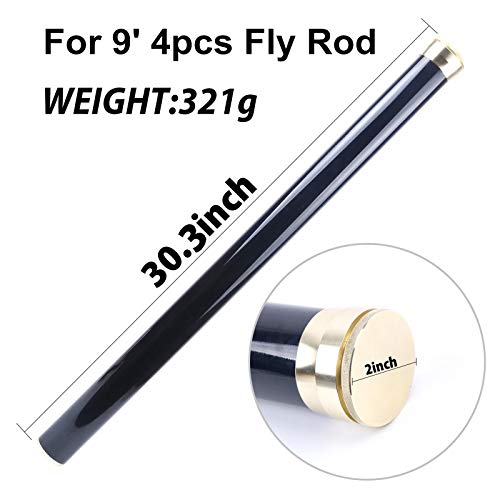 Maxcatch Carbon Fiber Fly Fishing Rod Travel Tube(Case) with Aluminum Cap – fits Any 9ft/10ft 4pcs Fly Rod (Carbon Rod Tube, 30.3''(for 9ft 4pcs Fly Rod))