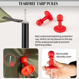 Tent Poles for Tarp, AVOFOREST Camping Tent Tarps Poles Adjustable Camping Accessories 90in Heavy Duty Poles Thicker Tent Pole with a Diameter of 0.98in for Backpacking Hiking Awning