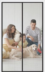Magnetic Screen Door - Mosquito Bug Net, No Hands Entry, Heavy-Duty Mesh, Easy Install for Sliding Door, 36" x 82"