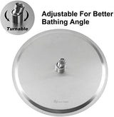 NearMoon Rain Shower Head, Ultra-Thin Design-Pressure Boosting, Awesome Some Experience, High Flow Stainless Steel Rainfall Head (10 Inch, Brushed Nickel)