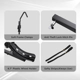 TANX Bike Racks for Ebikes,Fat Tire Bike Rack for Tow Hitch 2-Bike 200 lbs Capacity,Hitch Bike Rack for Heavy E Bike, Wobble Free Smart Tilting Platform Style Bike Rack for Standard, 2 inch Receiver