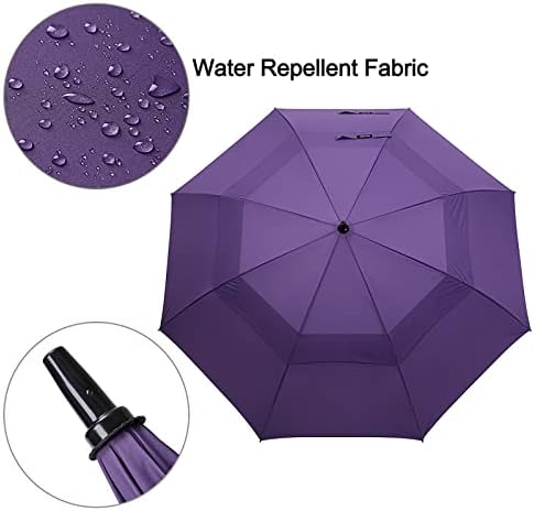 G4Free 47/54/62/68 Inch Automatic Open Golf Umbrella Oversize Extra Large Double Canopy Vented Windproof Waterproof Stick Umbrellas