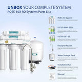 APEC Water Systems ROES-50 Essence Series Top Tier 5-Stage WQA Certified Ultra Safe Reverse Osmosis Drinking Water Filter System with Extra High Capacity Pre-Filter Set Stage 1-3