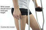 Crutcheze Premium USA Designed Crutch Pad and Hand Grip Covers | Comfortable Underarm Padding Washable Breathable Moisture Wicking Odor Reducing- Accessories for Adult & Youth Crutches (Black)