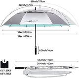 G4Free 47/54/62/68 Inch UV Protection Golf Umbrella Auto Open Vented Double Canopy Oversize Extra Large Windproof Sun Rain Umbrellas