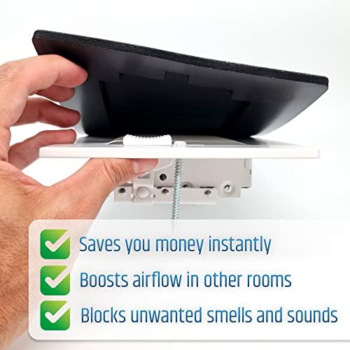 Powerful Magnetic Vent Covers (3-Pack) That Will Never Fall Off (Upgraded Design) - for Sealing Floor/Wall/Ceiling Registers of Width 5.25" to 6", Length 11.25" to 12" | Vent Not Included | White