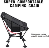 MOON LENCE Portable Camping Chair Backpacking Chair - The 4th Generation Ultralight Folding Chair - Compact, Lightweight Foldable Chairs for Hiking Mountaineering, Beach