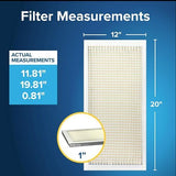 Filtrete 12x20x1 Air Filter, MPR 300, MERV 5, Clean Living Basic Dust 3-Month Pleated 1-Inch Air Filters, 6 Filters