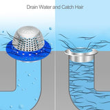 LEKEYE Shower Drain Hair Catcher/Shower Drain Cover/Drain Protector for Pop-Up & Regular Drains(Blue)