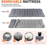 ATORPOK Camping Cot for Adults with Cushion Comfortable,Portable Folding Bed for Sleeping Supports 450 lbs (Gray)