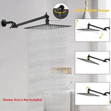 NearMoon Rain Shower Head, High Flow Stainless Steel Square Rainfall Shower, High Pressure Design, Awesome Shower Experience Even At Low Water Flow (10 Inch, Matte Black)