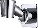 YDmeet Shower Head Holder, Adjustable Handheld Brass Shower Head Bracket, Wall Mount Holder, Drill Free Glue Installation (Polished Chrome)