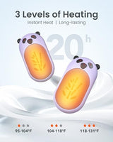 Hand Warmers Rechargeable 2 Pack, 6000mAh Electric Hand Warmer Reusable, 20Hrs Long Heating, Portable Pocket Heater Handwarmer for Women Men, Outdoor Camping, Hunting Gear