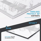 Art3d 20ft Outside Vinyl Corner Trim Peel and Stick for Tile and Wall Edges, Furniture Decoration Stainless Steel