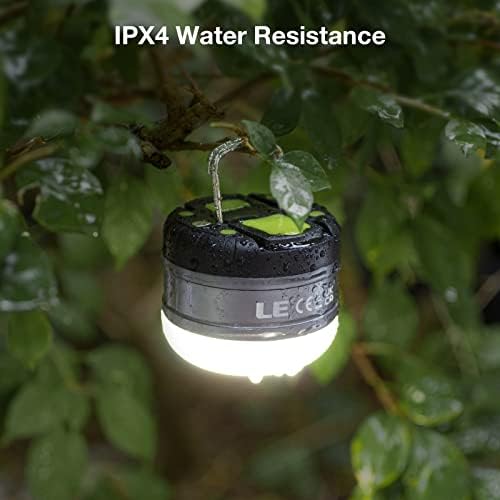 LE LED Camping Lantern Rechargeable, 310LM, 5 Light Modes, Power Bank, Waterproof, Mini Flashlight with Magnetic Base for Hurricane Emergency, Outdoor, Hiking, Home and Car
