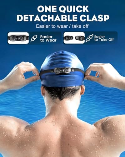 Rantizon Swim Goggles 2 Pack, Wide View Anti Fog&UV Swimming Goggles for Audlt, No Leaking Pool Accessories for Men Women Kid