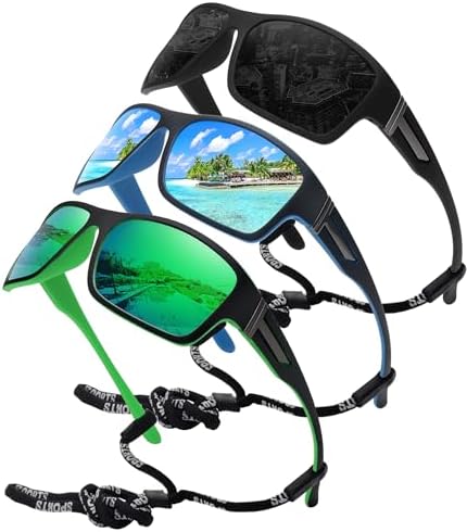 STORYCOAST Polarized Sports Sunglasses for Men Women Unbreakable Frame Cycling Fishing Driving