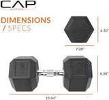 CAP Barbell Coated Hex Dumbbell Weight | Multiple Options