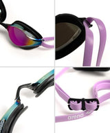ARENA Unisex Python Racing Swim Goggles for Men and Women Anti-Fog No Leak Max Comfort Dual Strap, Mirror/Non-Mirror Lens