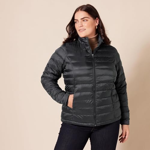 Amazon Essentials Women's Lightweight Water-Resistant Packable Puffer Jacket (Available in Plus Size)