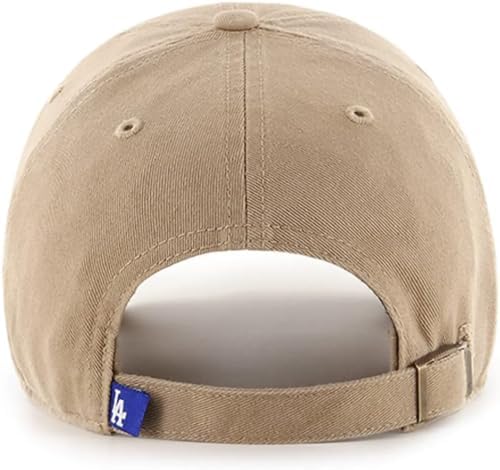 47 Brand MLB Khaki Primary Logo Clean Up Adjustable Strap Baseball Dad Hat Cap, Adult One Size Fits All
