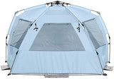 Easthills Outdoors Instant Shader Deluxe XL Beach Tent Easy Up 99" Wide for 4-6 Person Sun Shelter - Extended Zippered Porch Included Blue