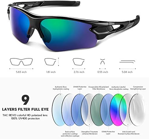 BEACOOL Polarized Sports Sunglasses for Men Women Youth Baseball Fishing Cycling Running Golf Motorcycle Tac Glasses UV400