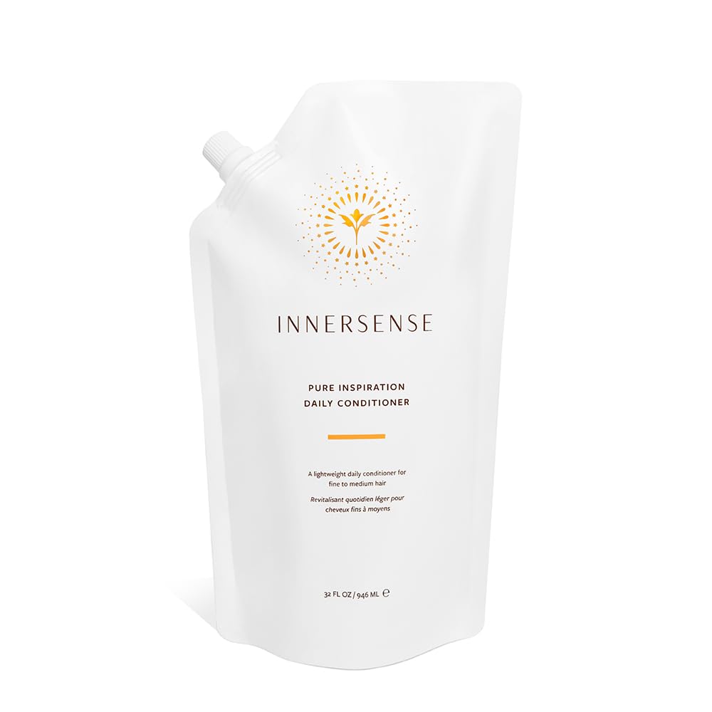 INNERSENSE Organic Beauty - Natural Pure Inspiration Daily Conditioner | Non-Toxic, Cruelty-Free, Clean Haircare (32 oz Refill Pouch)