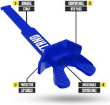 Nxtrnd Two Football Mouth Guard, Football Mouthpiece with Strap, Fits Adult & Youth (Blue)