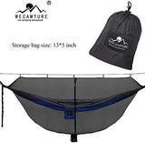 Hammock Bug Mosquito Net XL 11x4.6FT No-See-Ums Polyester Fabric for 360 Degree Protection Dual Sided Diagonal Zipper for Easy Access Fits All Hammocks