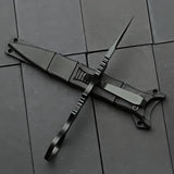 Portable Knife 6.7 Inch 440C Fixed Blade Outdoor Camping Portable Straight Knife With Kydex Sheath The Knife Comes In Black And White (Black)
