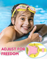Kids Swim Goggles,Swimming Goggles for Kids 6-14, Anti-Fog UV Protection Pool Glasses for Boys Girls
