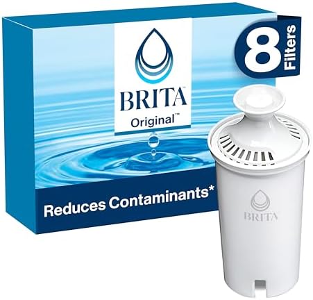 Brita Standard Water Filter for Pitchers and Dispensers, BPA-Free, Reduces Copper, Cadmium and Mercury Impurities, Lasts Two Months or 40 Gallons, Includes 2 Filters