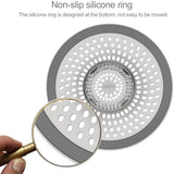 LEKEYE Shower Drain Hair Catcher/Bathroom Drain Cover/Bathtub Drain Strainer/Shower Stall Drain Protector(Pearl Chrome)