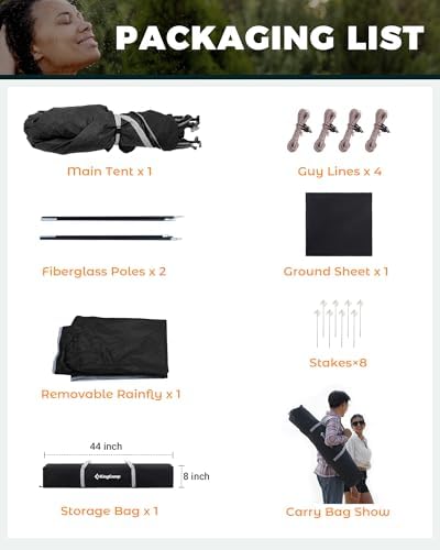 KingCamp Camping Shower Tent, Instant Portable Privacy Shelter, 1/2 Room Large Outdoor Toilet Tent with Floor, Water-Resistant, Windproof & Easy Setup for Beach, Camping & Hiking