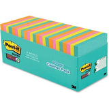 Post-it Super Sticky Notes, 3 x 3 in, Supernova Neons, 24 Pads