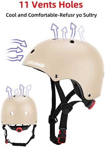 Kids Bike Helmet,Toddler Skateboard Helmets for Ages 2-3-5-8-14 Years Boys Girls，Adjustable Multi-Sport Bicycle Skateboarding Football Roller Skating Scooter Rollerblade Balance Bike Helmet