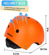 Kids Bike Helmet Ventilation & Adjustable Toddler Helmet for Ages 2-14 Kids Boys Girls Multi-Sport Helmet for Skateboard Roller Skateing Bicycle Scooter blance Bike