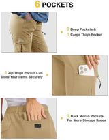 TBMPOY Women's Hiking Cargo Pants Lightweight Water Resistant Quick Dry Fishing Camping Travel Work Pant with 6 Pockets
