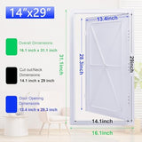 Suteck Plumbing Access Panel for Drywall Ceiling 14 x 29 Inch Reinforced Plastic Wall Access Doors Removable Hinged White