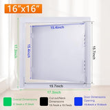 Suteck Plastic Access Panel for Drywall Ceiling 16 x 16 Inch Reinforced Plumbing Wall Access Doors Removable Hinged White