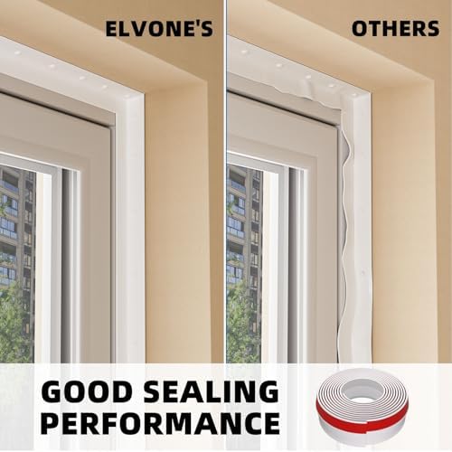 Garage Door Seal Top and Sides, 40 FT Universal TPE Weather Stripping Trim Seal Weatherproofing Seal with Nails and Lids in White