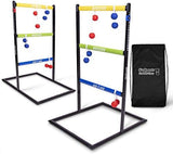 GoSports Ladder Toss Indoor & Outdoor Game Set with 6 Soft Rubber Bolo Balls and Travel Carrying Case - Choose Pro or Classic
